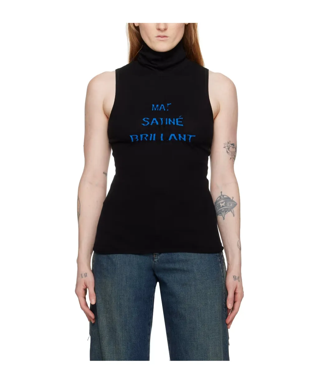 High-Neck Sleeveless Top