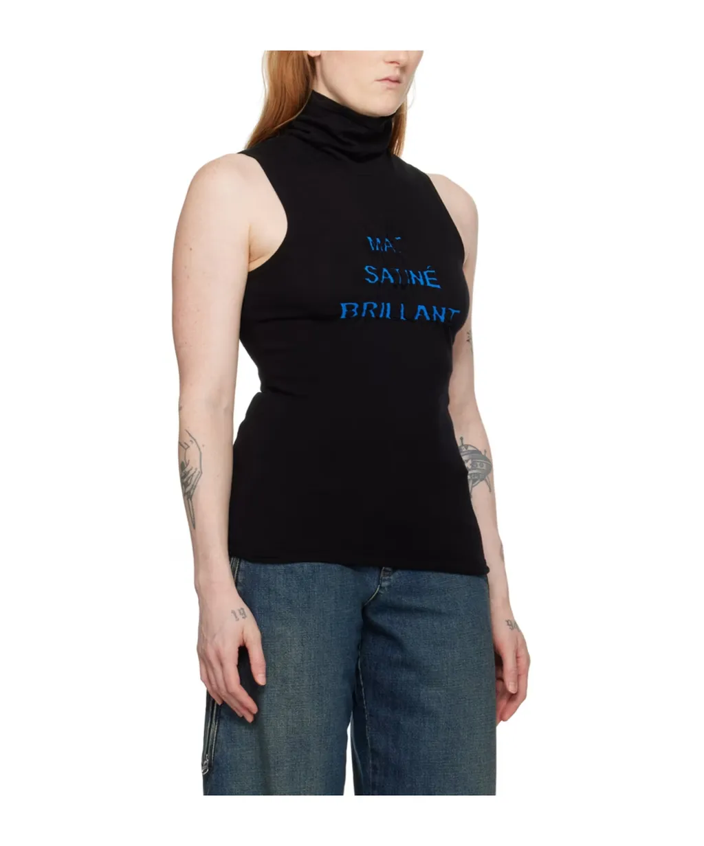 High-Neck Sleeveless Top