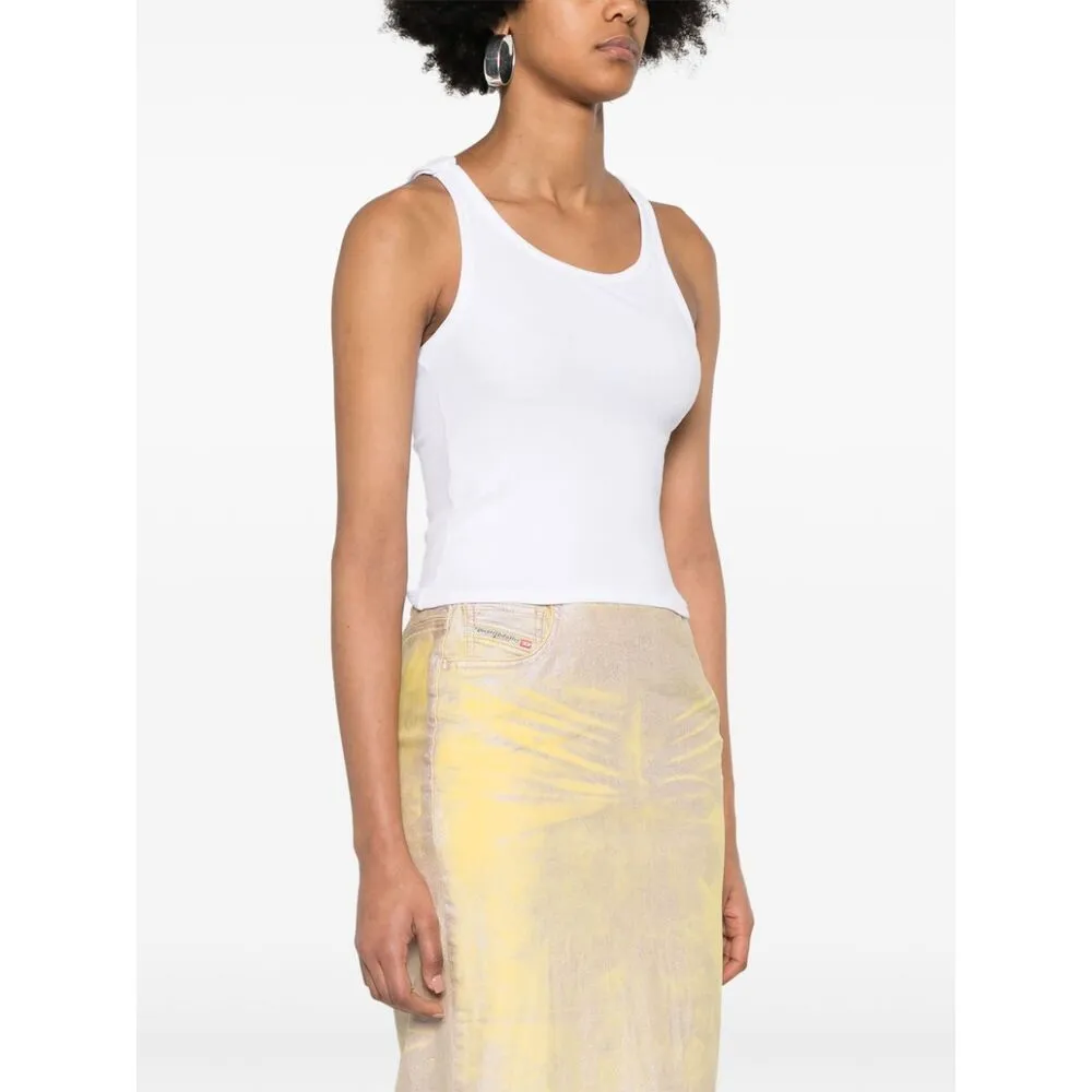 Cut-Out Detailed Ribbed Tank Top