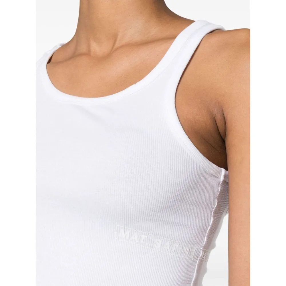 Cut-Out Detailed Ribbed Tank Top