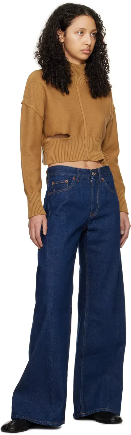 Broken Hole Detail Woolen Sweater