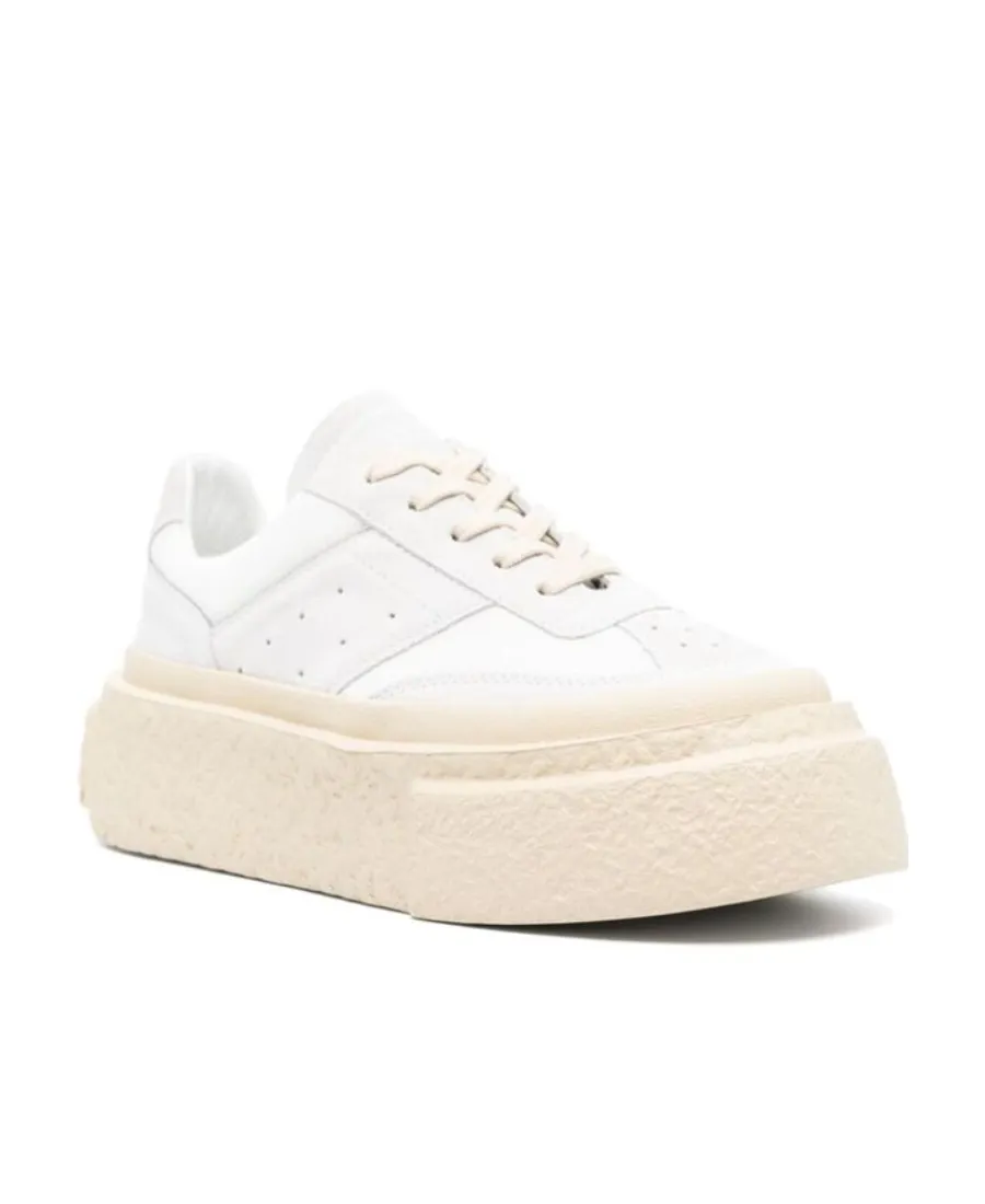 Numbers-Motif Round Toe Sneakers