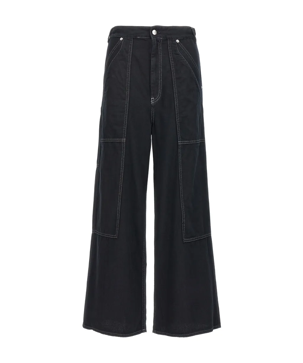 Wide Leg Panelled Jeans