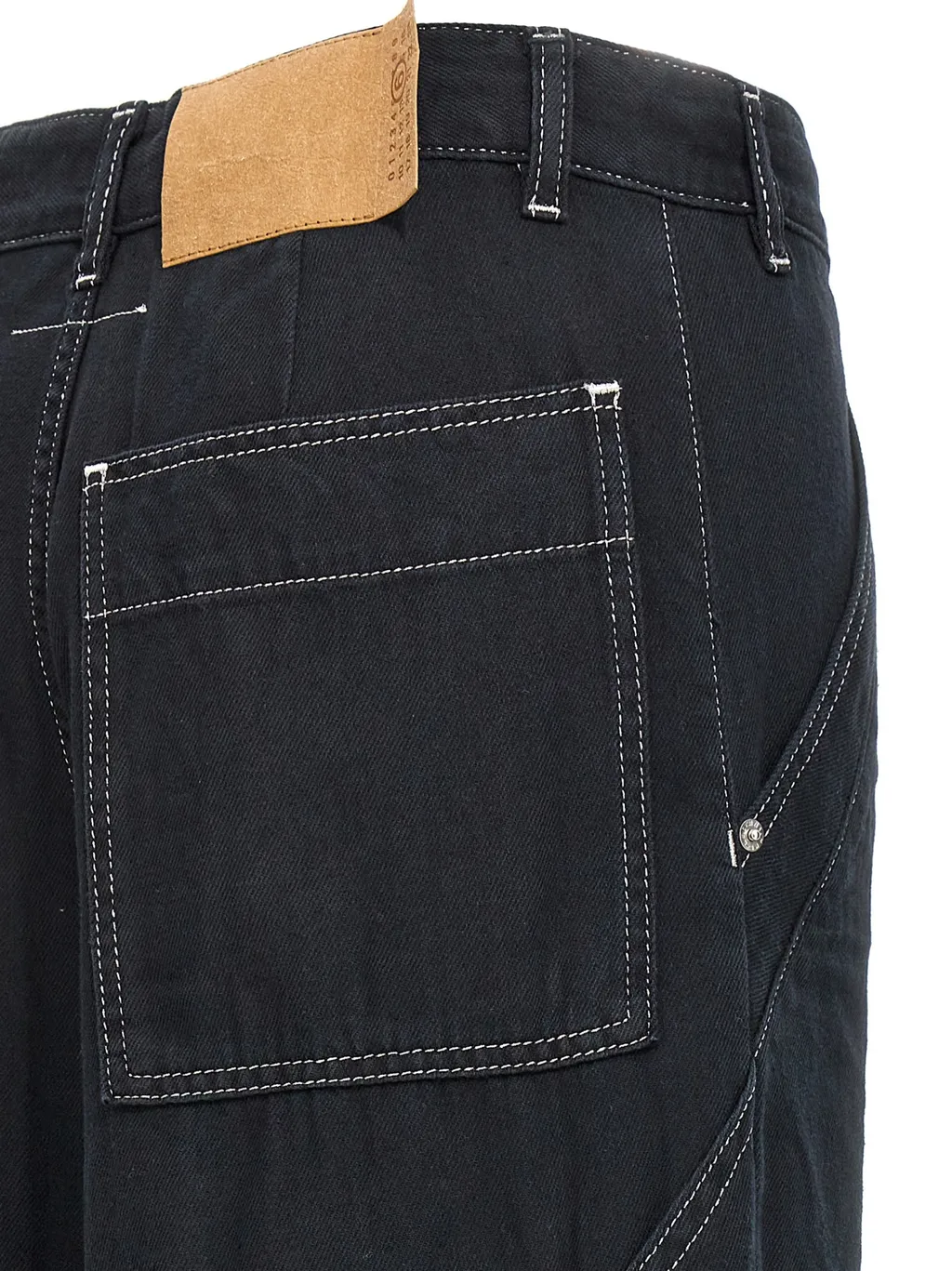 Wide Leg Panelled Jeans