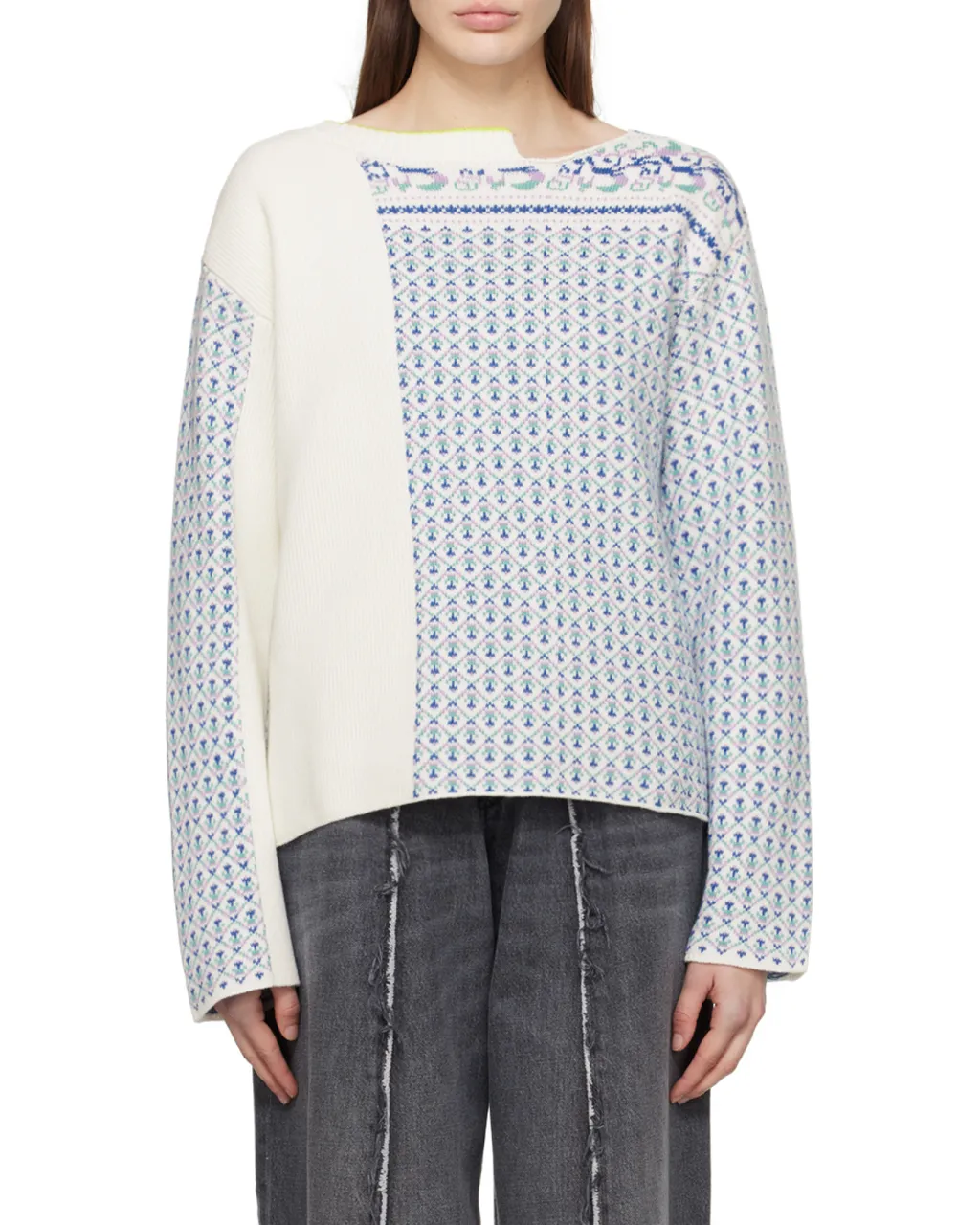 Asymmetrical Pattern Sweater