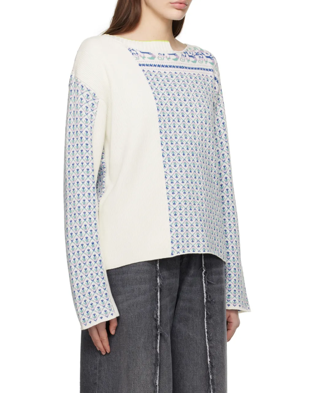 Asymmetrical Pattern Sweater
