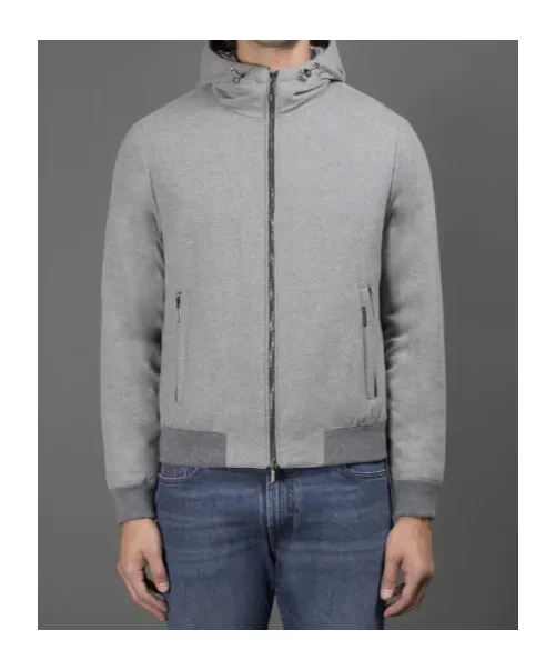 Long-Sleeved Zip-Up Puffer Jacket