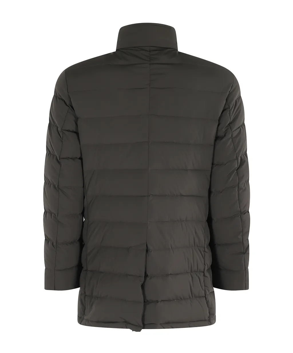 Long-Sleeved Stand-Collar Cotton Coat