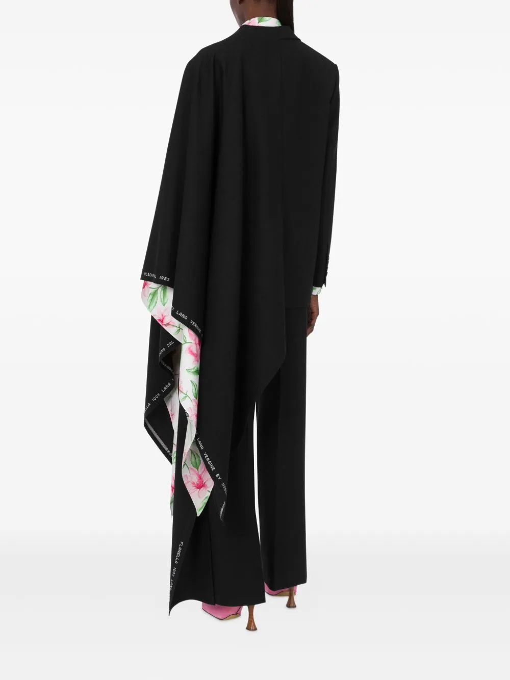 Asymmetric Drape Wool Coat