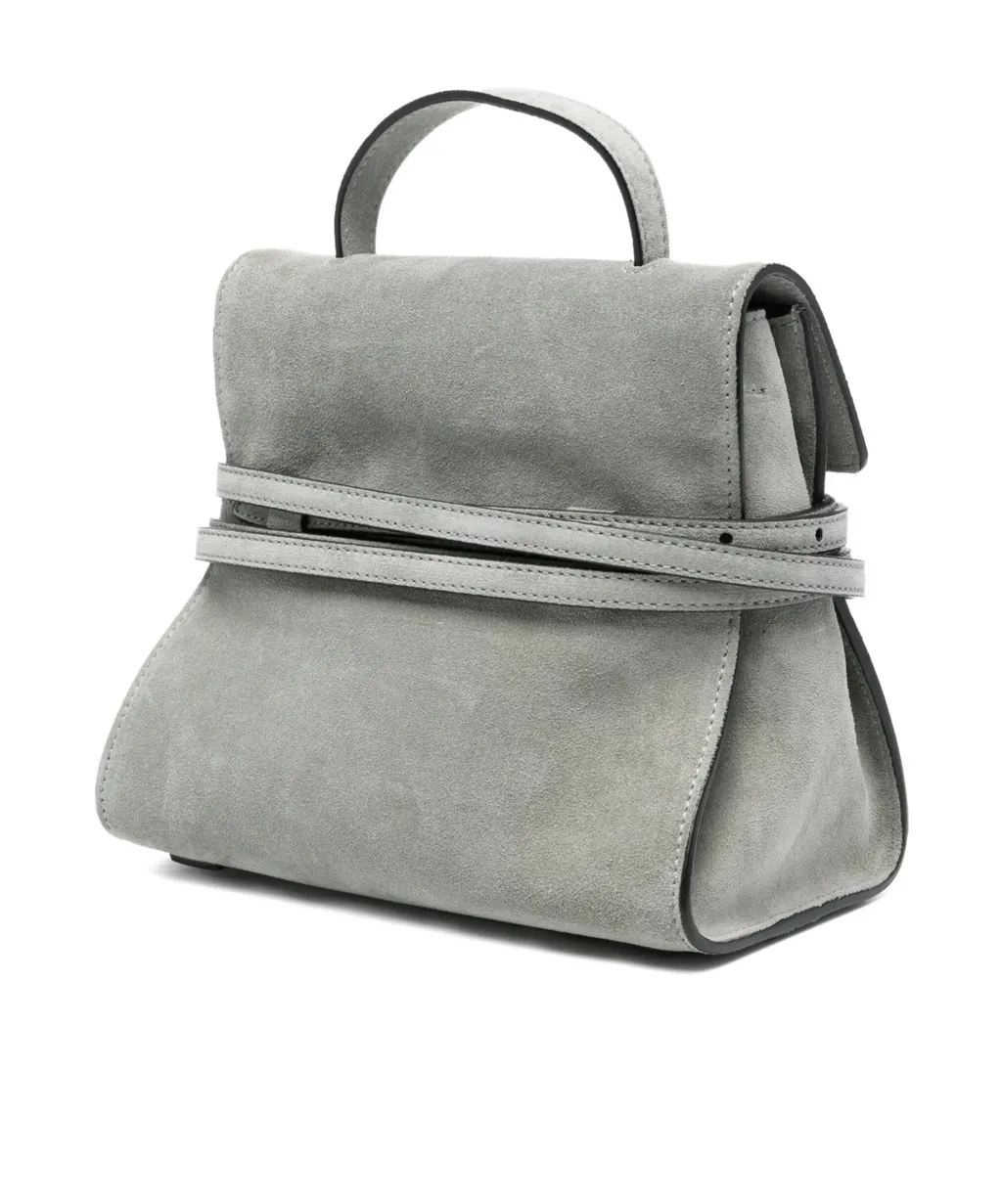 Belt-Details Suede Tote Bag