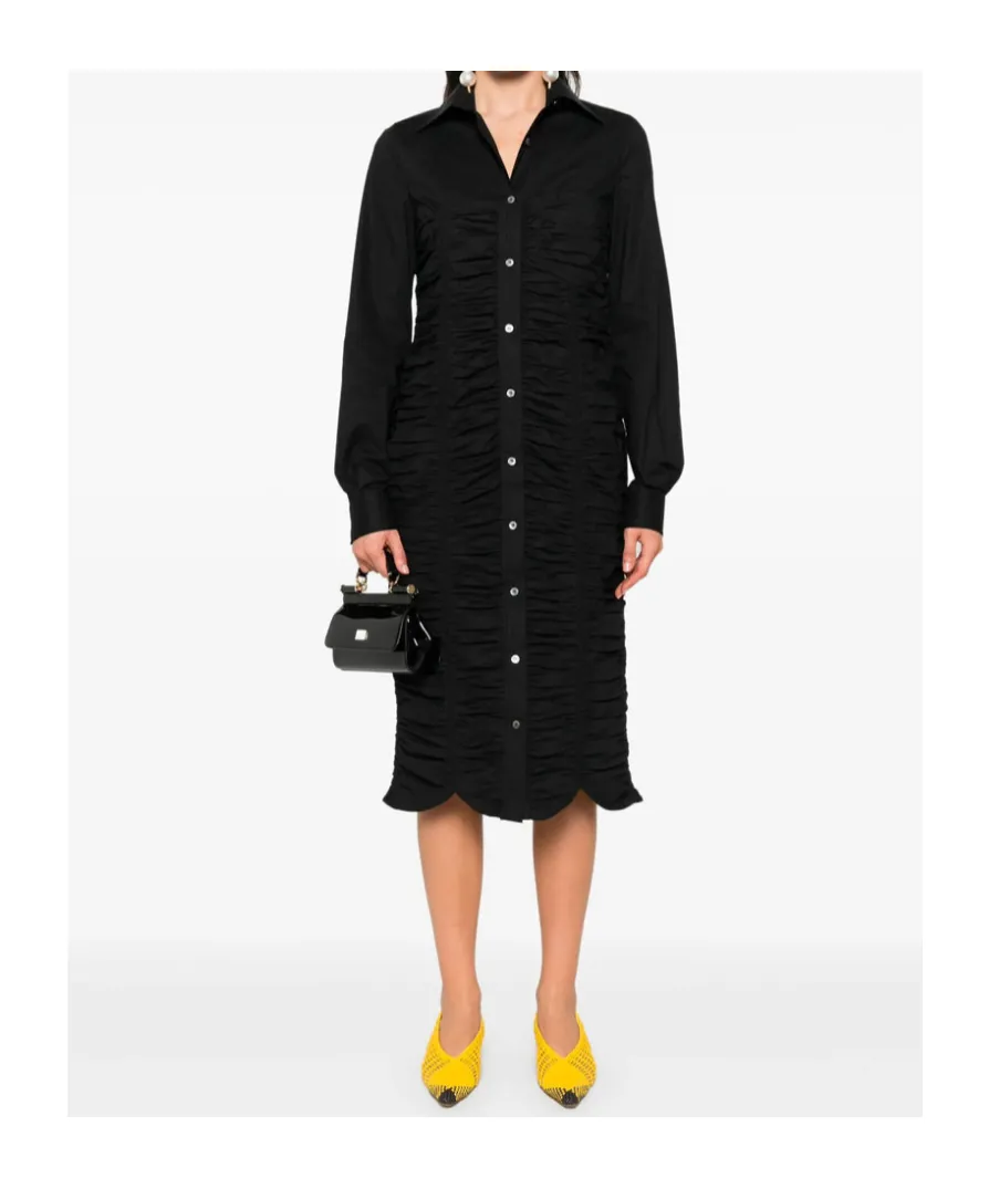 Ruched Shirt Dress