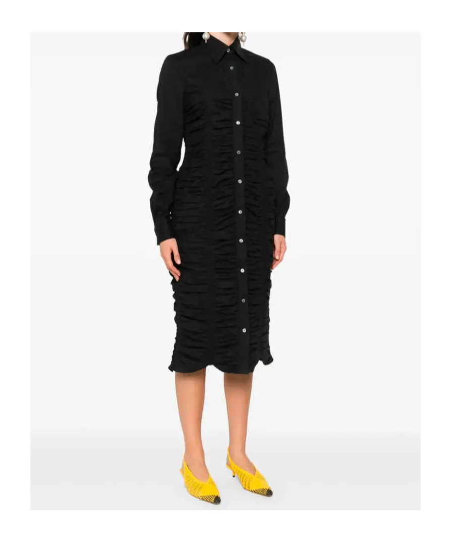 Ruched Shirt Dress