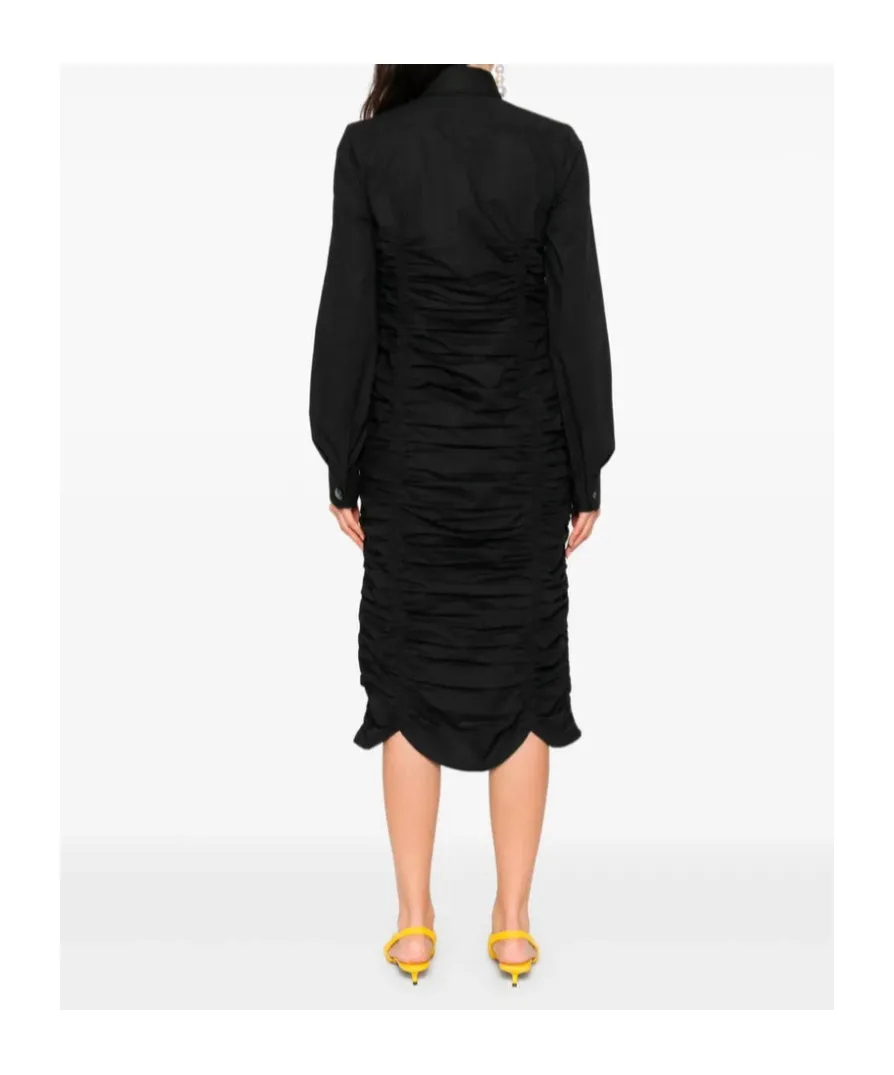 Ruched Shirt Dress