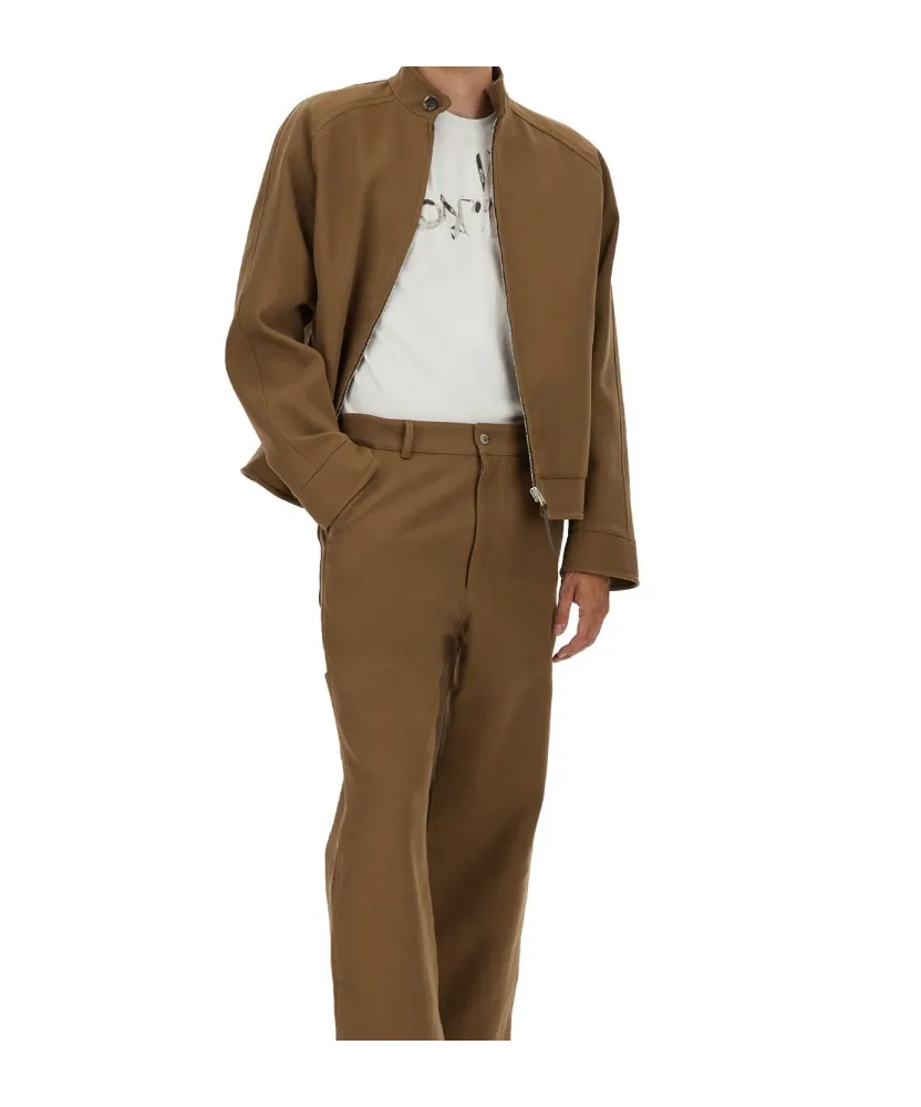 High-Neck Zipped Bomber Jacket