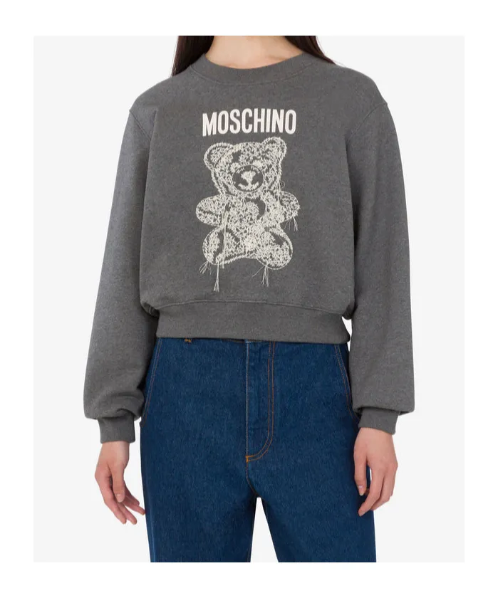 Embroidered Teddy-Bear Sweatshirt