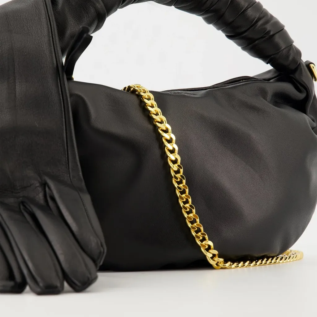 Glove-Handle Leather Tote Bag