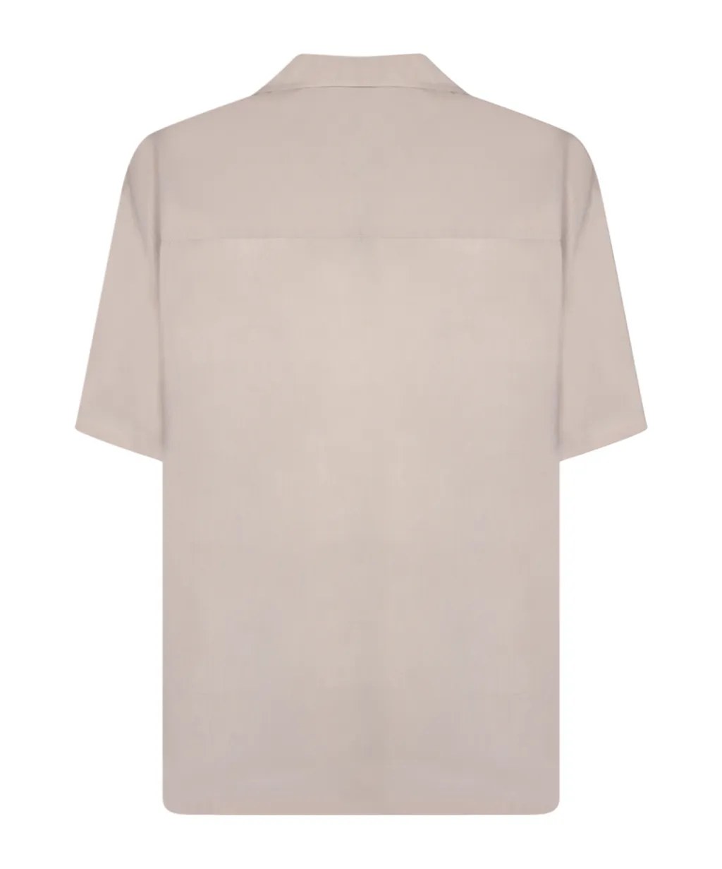 Logo Embroidered Straight Shirt