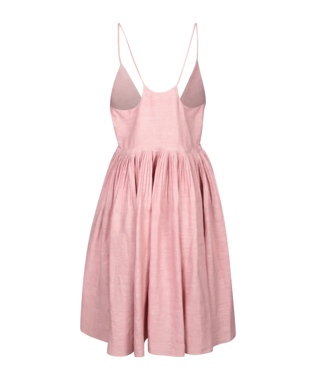V-Neck Flared Dress