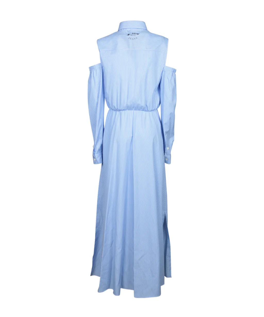 Jeans Long Striped Poplin Dress