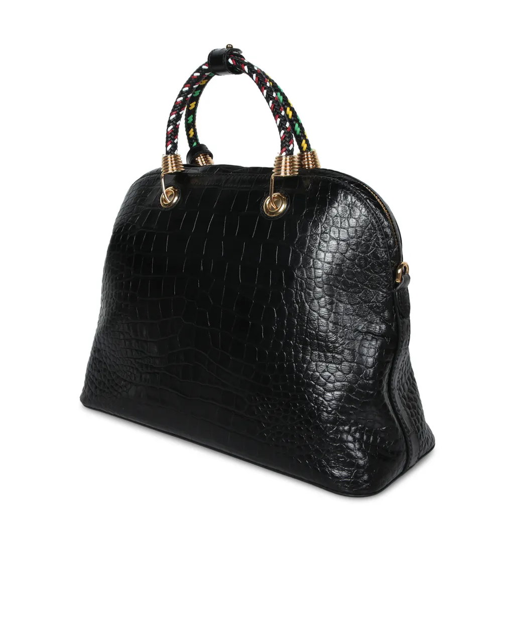 Crocodile-Effect Tote Bag
