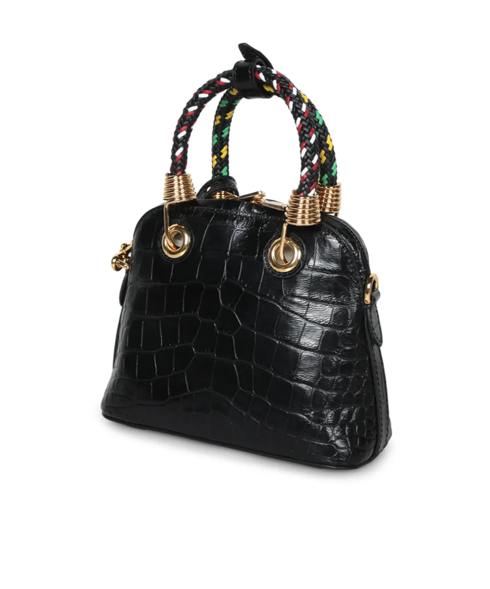 Crocodile-Effect Tote Bag