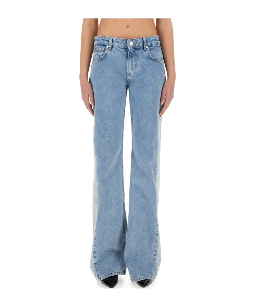 Denim Trousers With Belt Loops