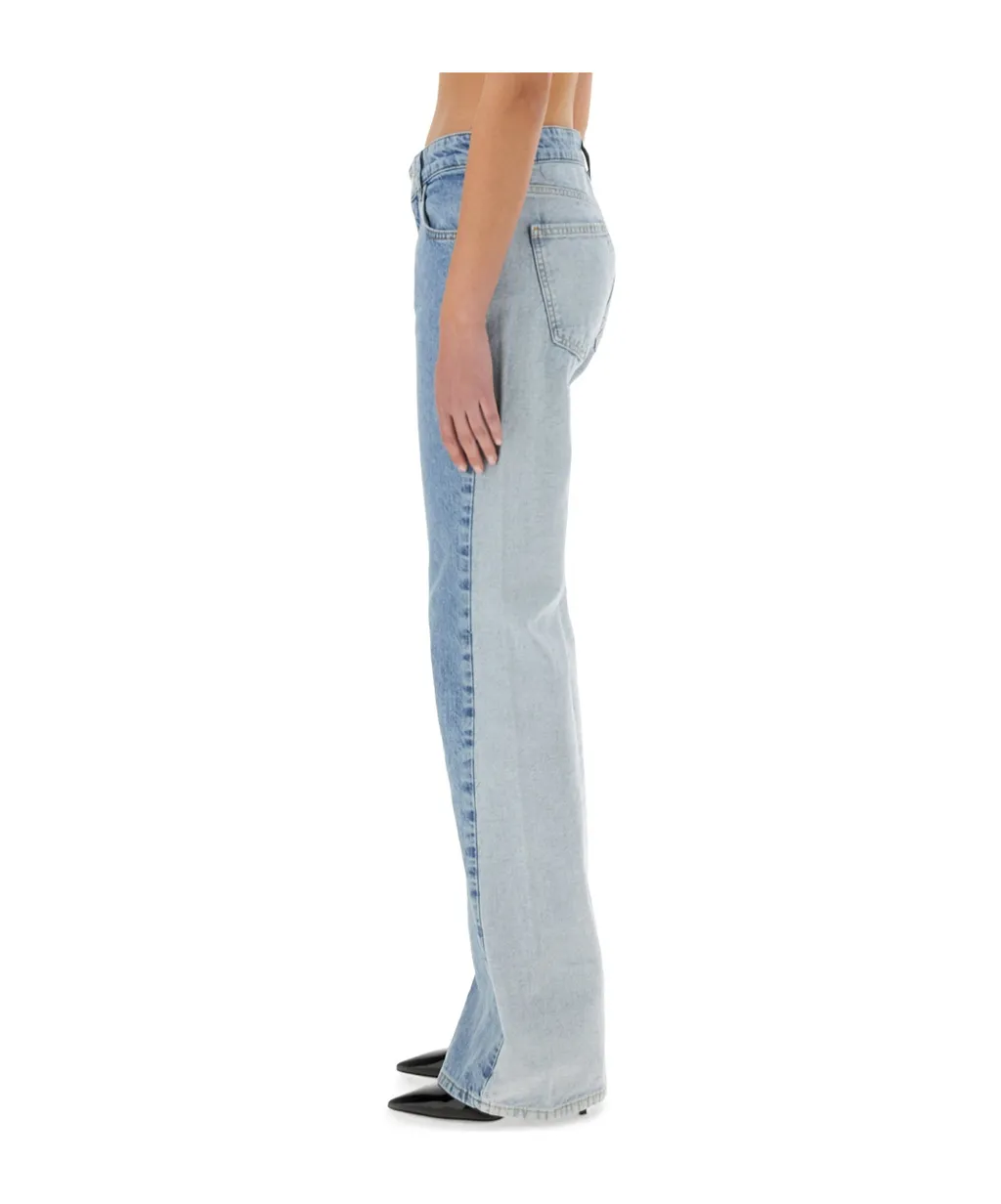 Denim Trousers With Belt Loops