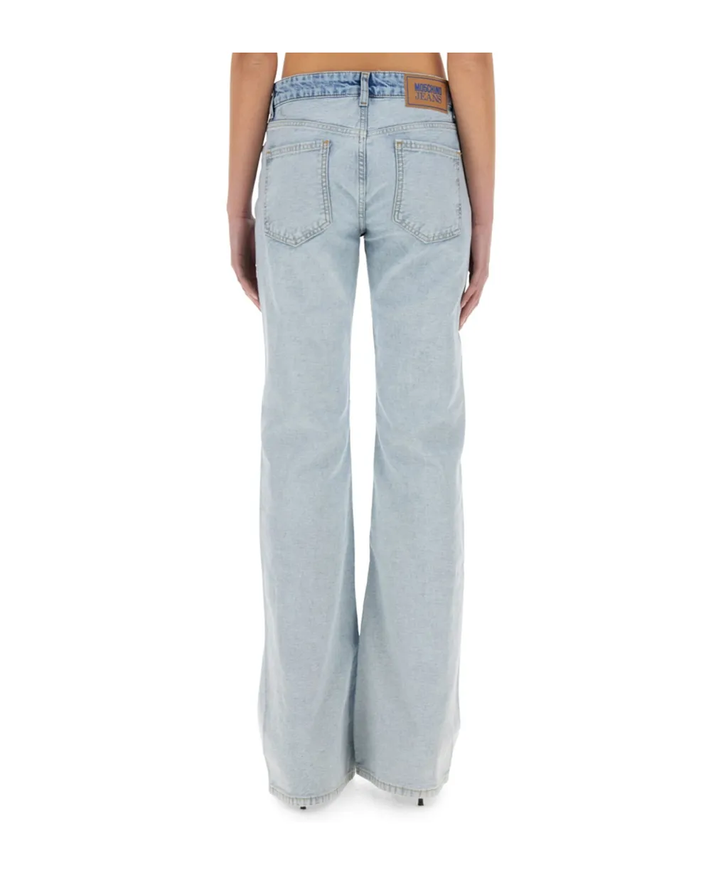 Denim Trousers With Belt Loops