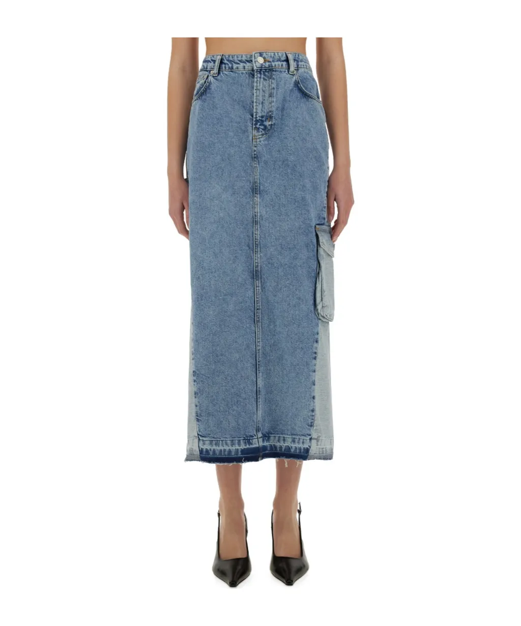 Long Denim Skirt