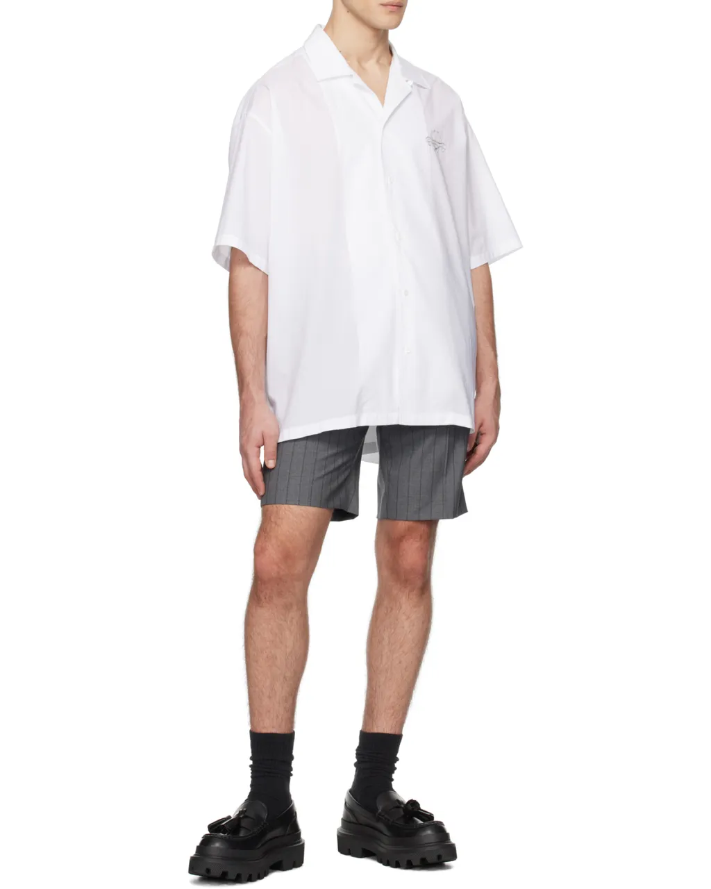 Logo Embroidered Straight Shirt