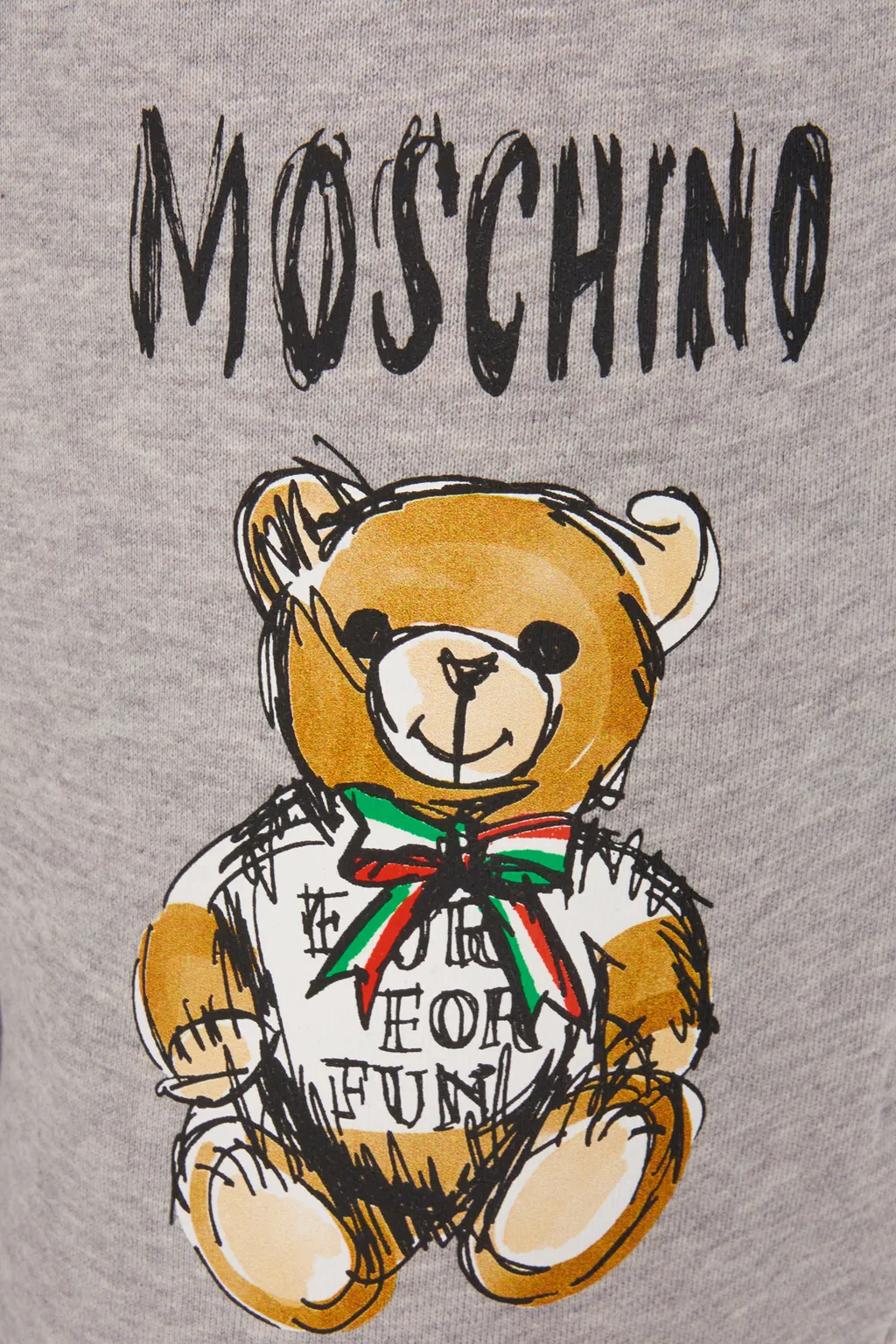 Logo Teddy Bear Printed Straight-Leg Trousers