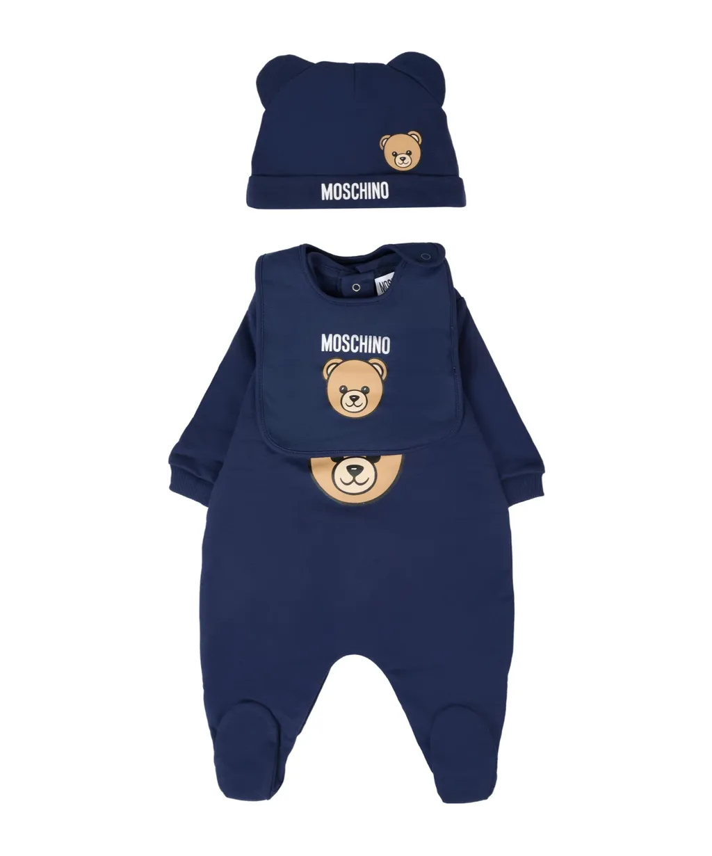 Teddy Bear Print Babygrow Set