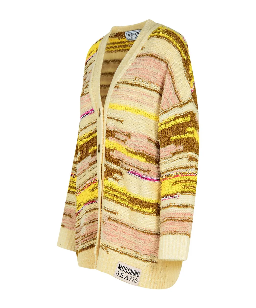 Logo Patch Long Cardigan