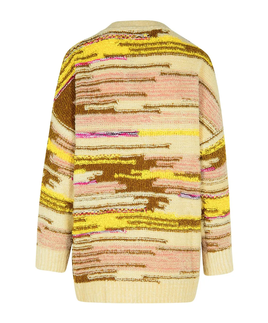 Logo Patch Long Cardigan