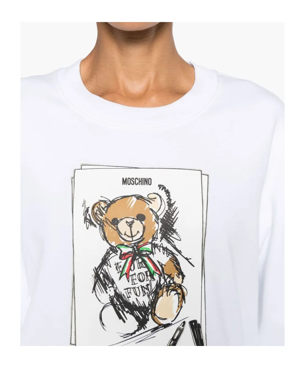 Teddy Bear-Print Sweatshirt