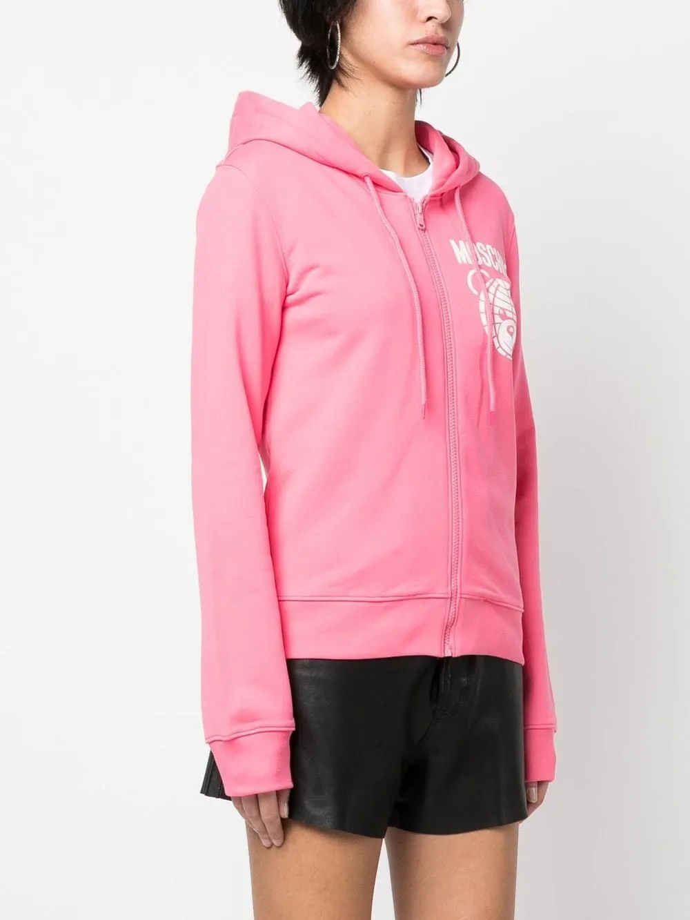 Logo-Print Zip-Up Hoodie