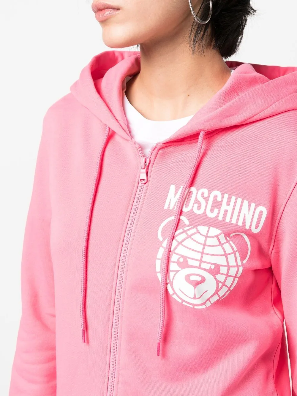 Logo-Print Zip-Up Hoodie