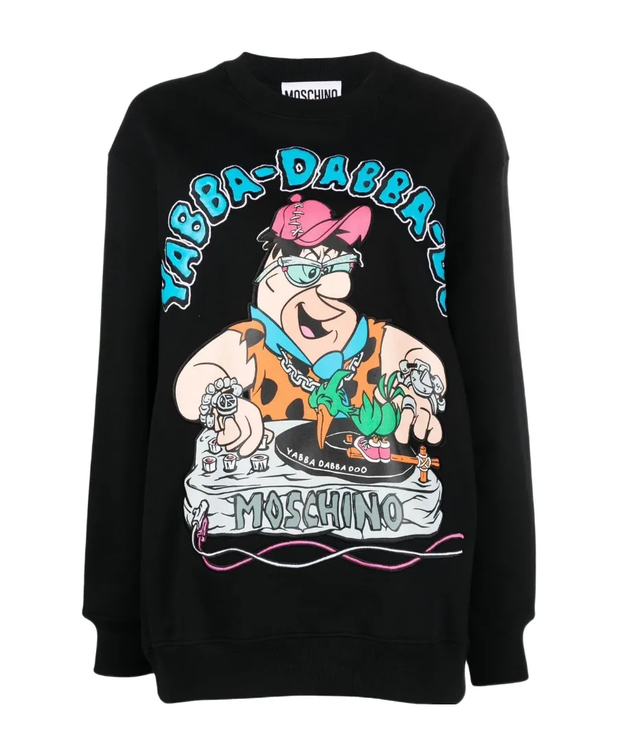 Graphic-Print Crew Neck Sweatshirt