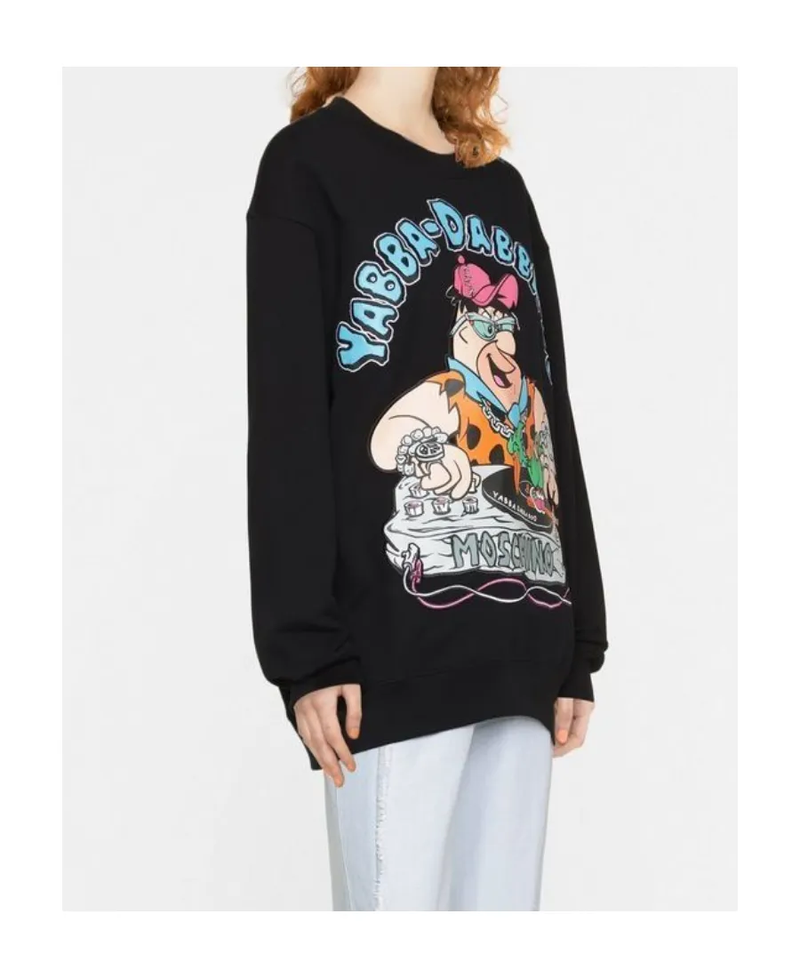 Graphic-Print Crew Neck Sweatshirt