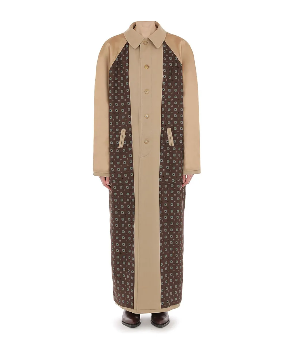 Gabardine Satin Reversible Trench Coat
