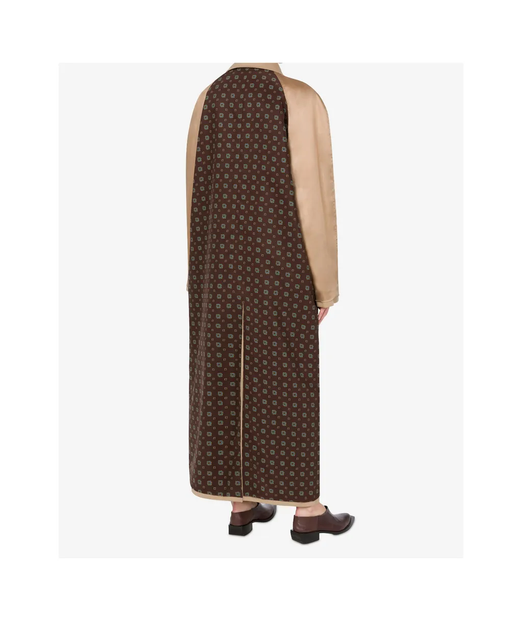 Gabardine Satin Reversible Trench Coat