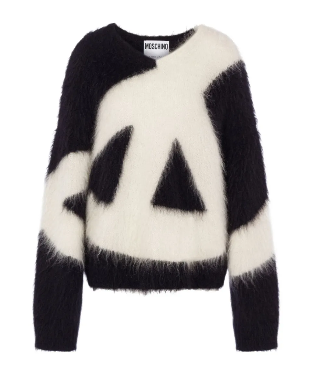 Brushed Mohair-Wool Blend Jumper