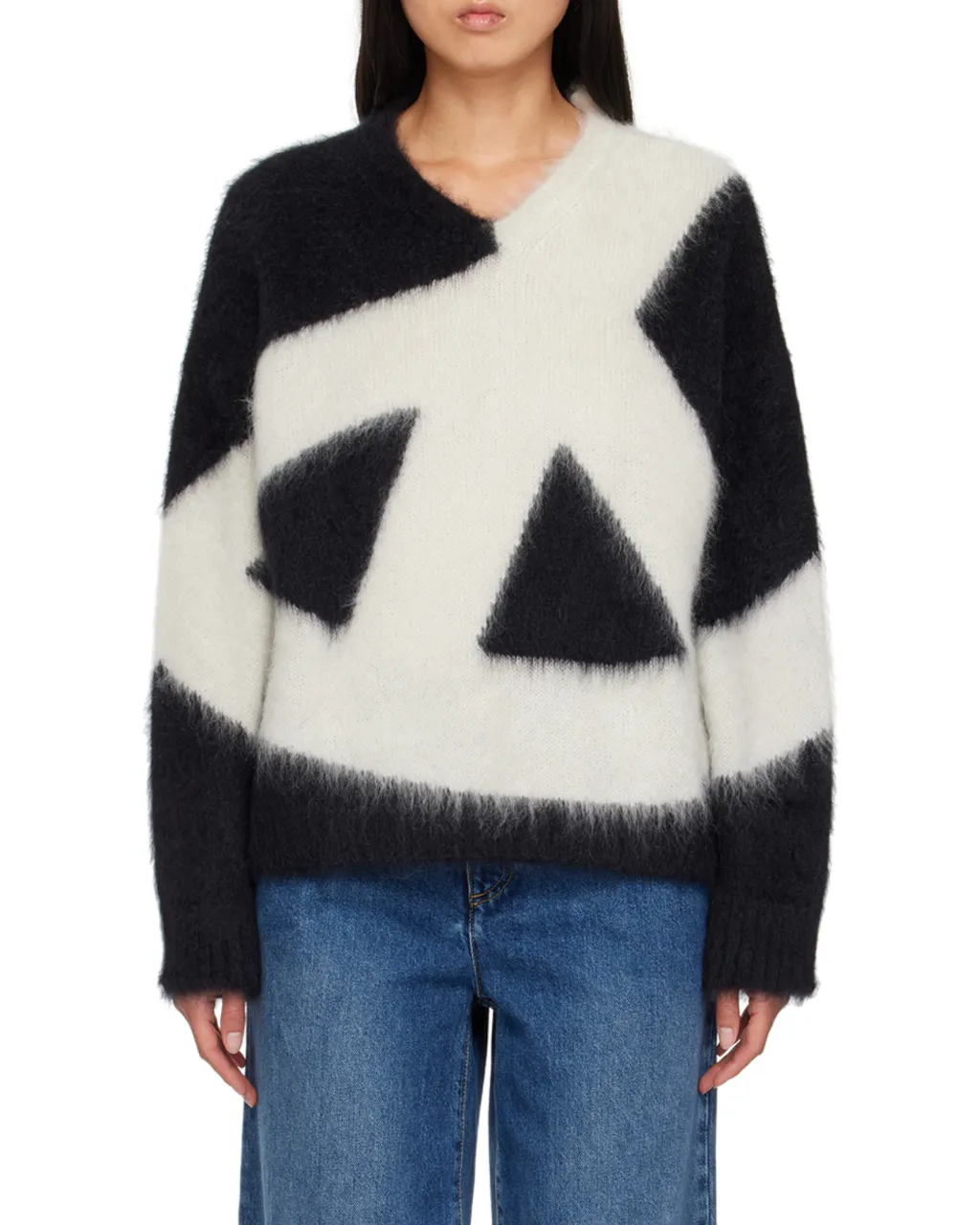 Brushed Mohair-Wool Blend Jumper