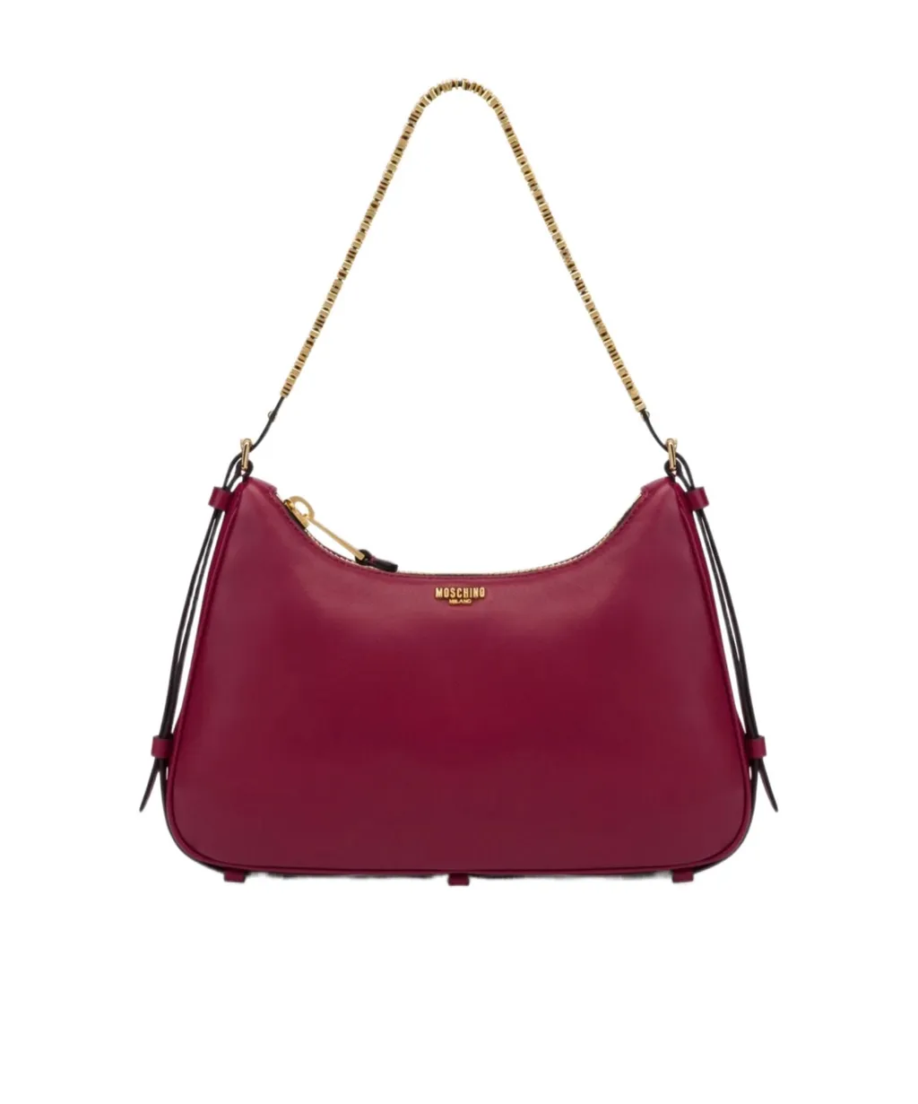 Logo-Print Leather Shoulder Bag