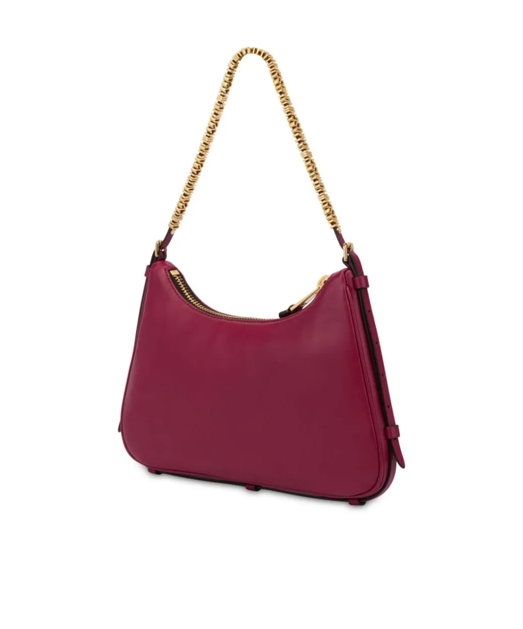 Logo-Print Leather Shoulder Bag