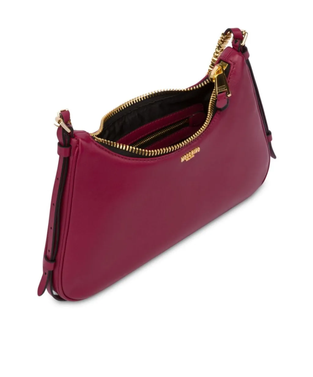 Logo-Print Leather Shoulder Bag