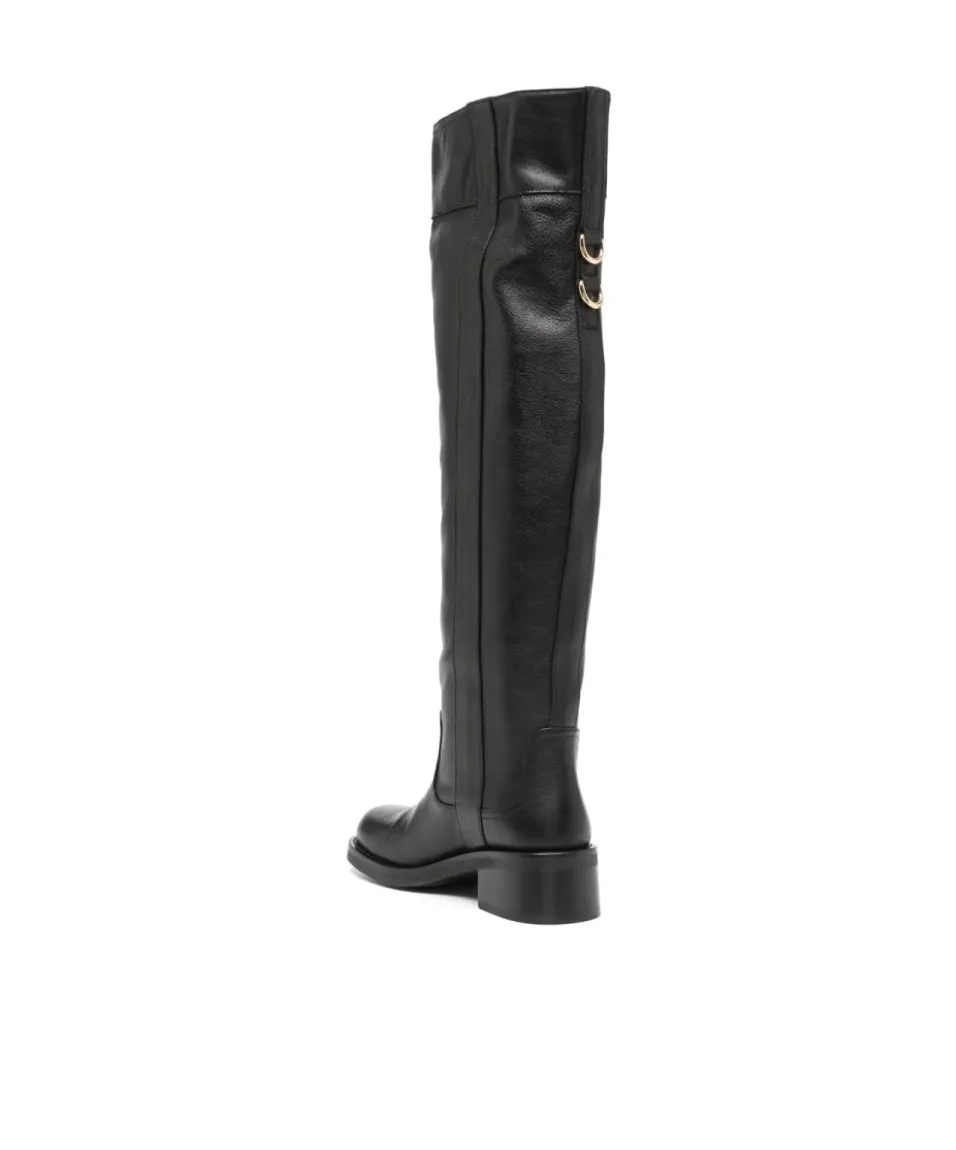 50Mm Stud-Embellished Knee Boots