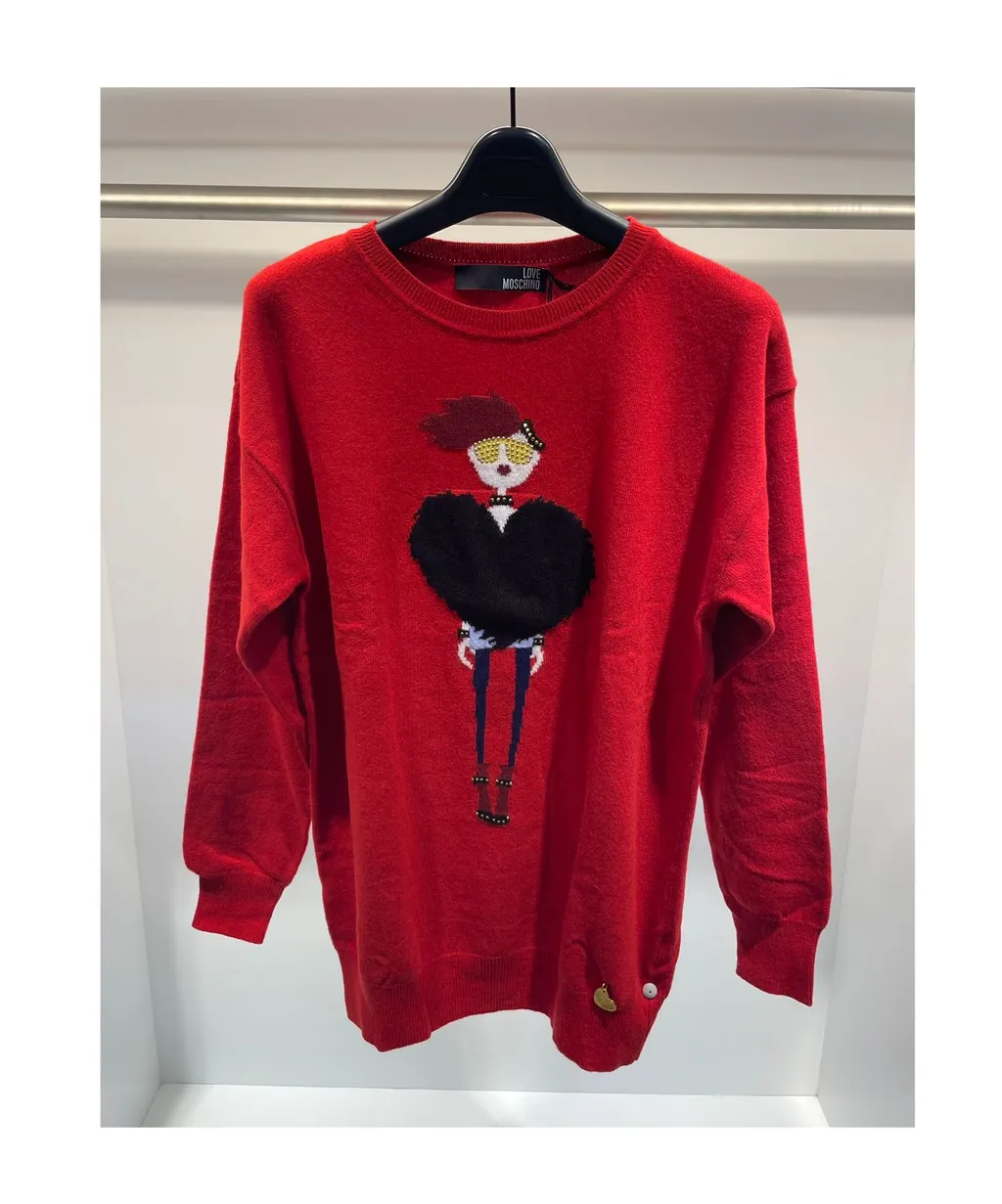Round-Collar And Long-Sleeved Sweater