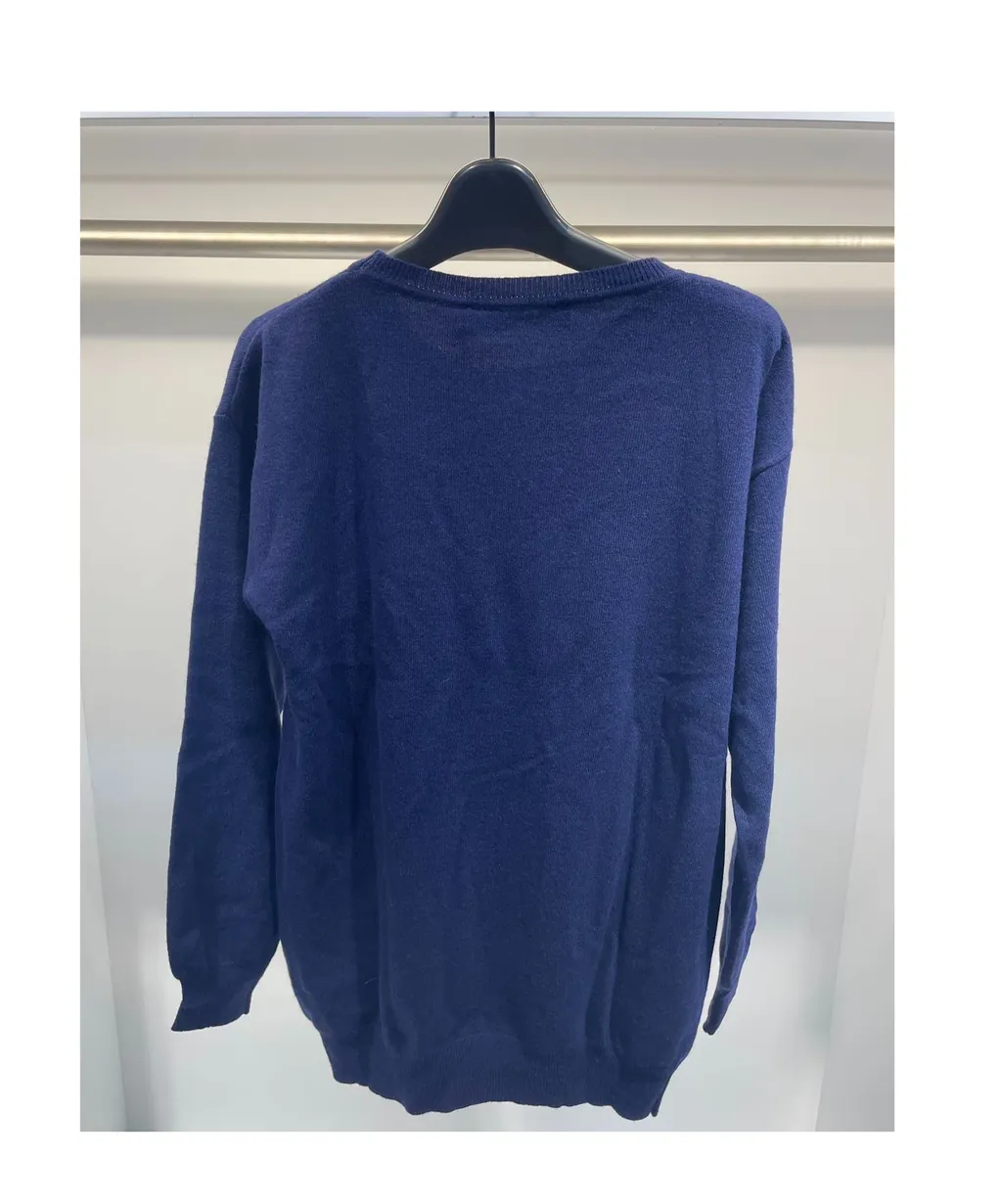 Round-Collar And Long-Sleeved Sweater