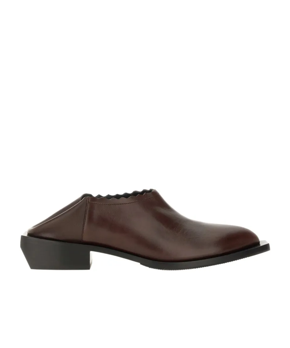 Scallop-Edge Slip-On Loafers